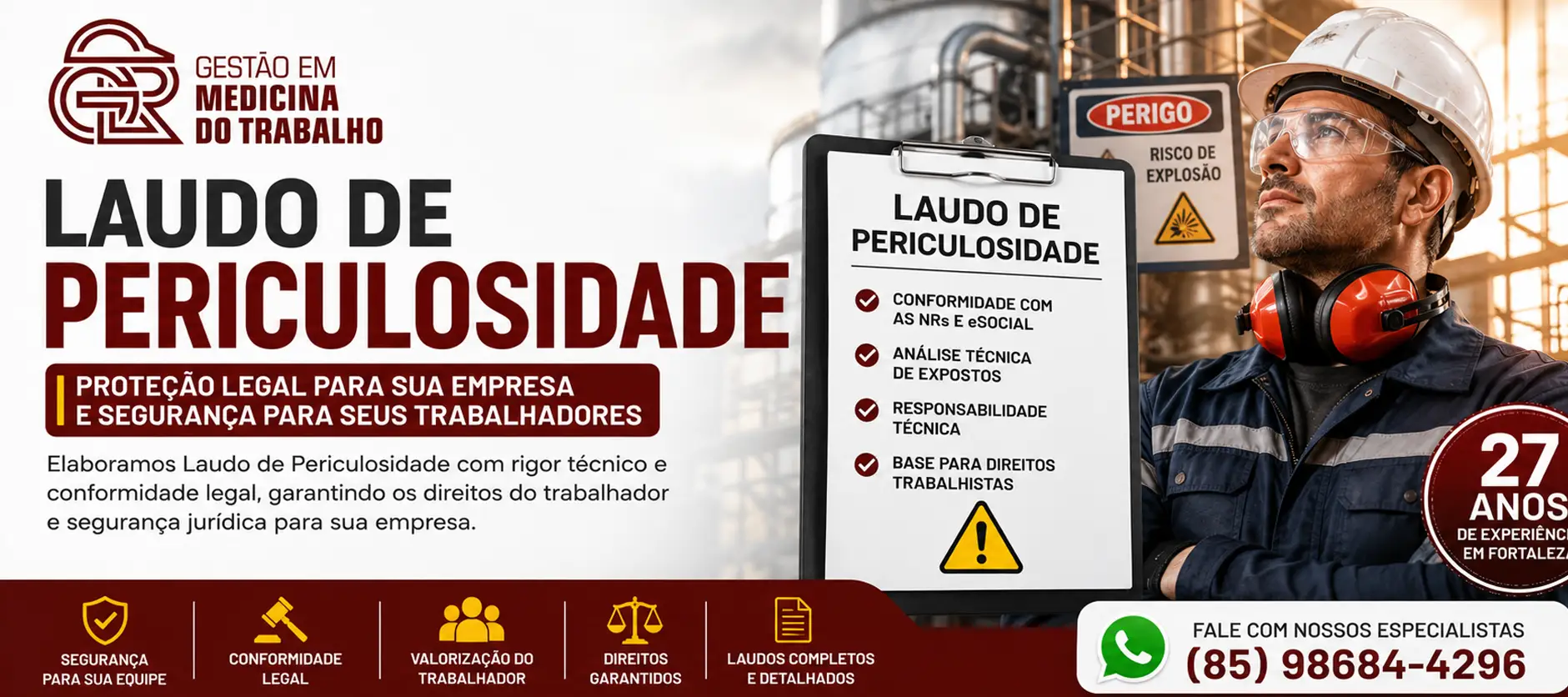 Laudo de periculosidade em Manaus para avaliação de atividades e condições de risco