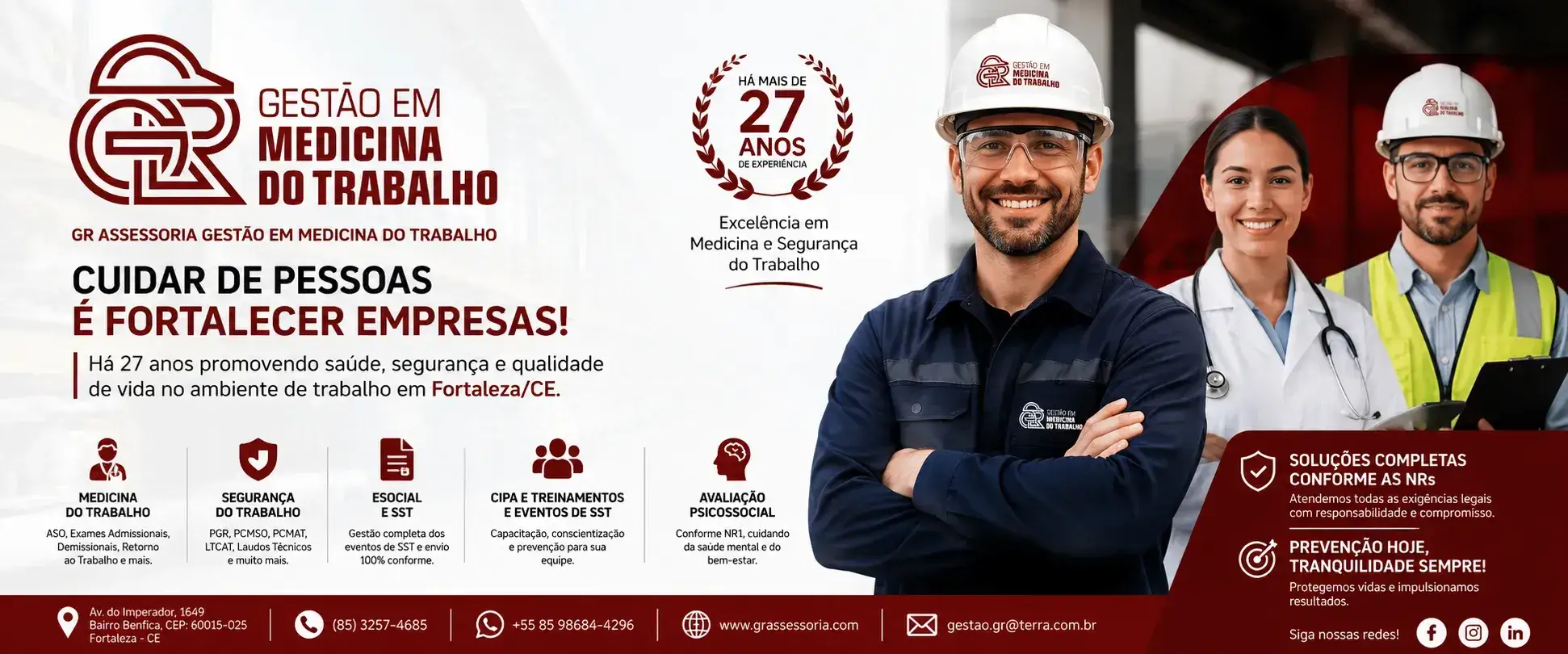 ASO, PCMSO, PGR e eSocial em Fortaleza CE – Medicina do Trabalho