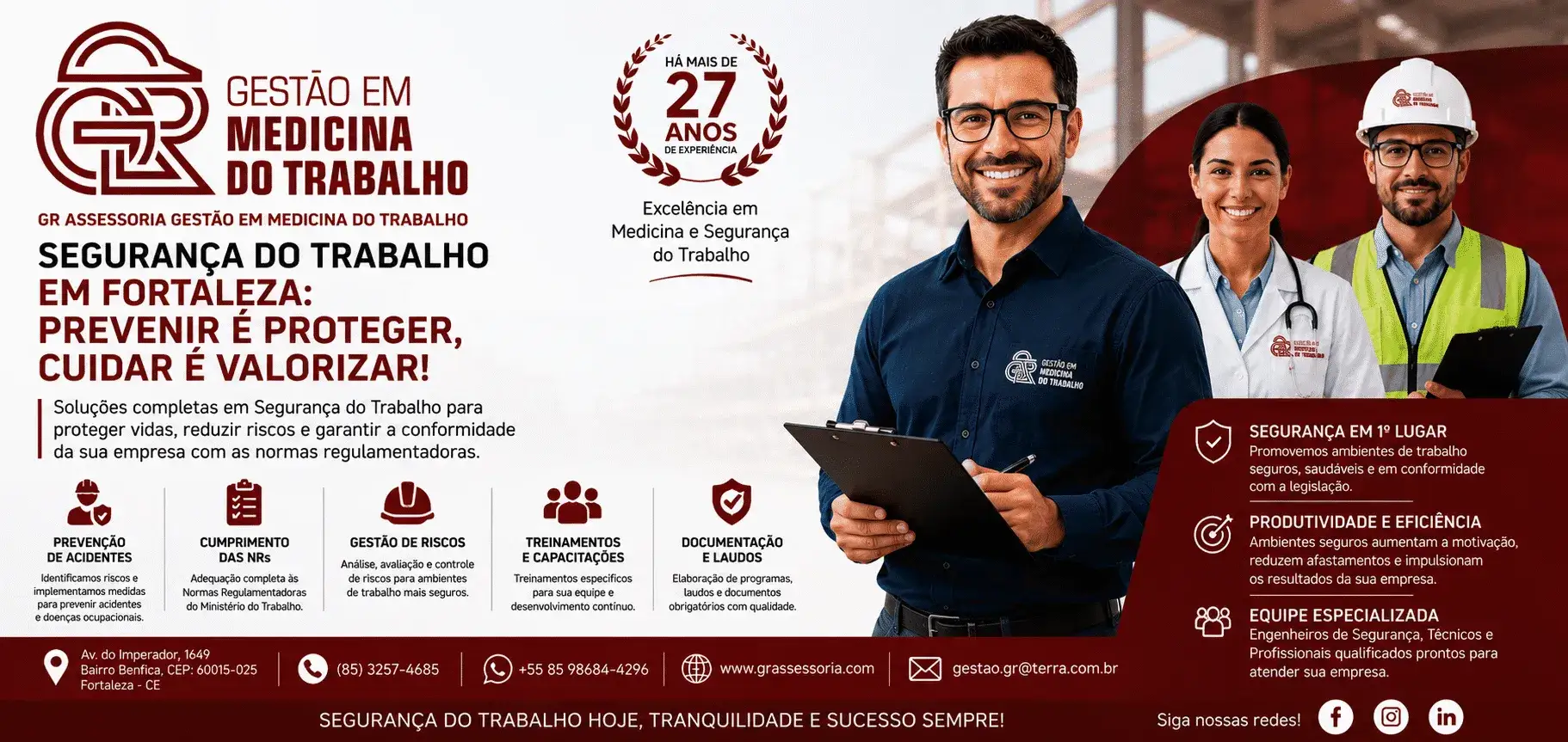 Segurança do Trabalho em Fortaleza - prevenção de riscos ocupacionais